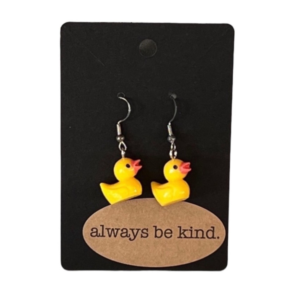 Yellow Duckie dangle earring